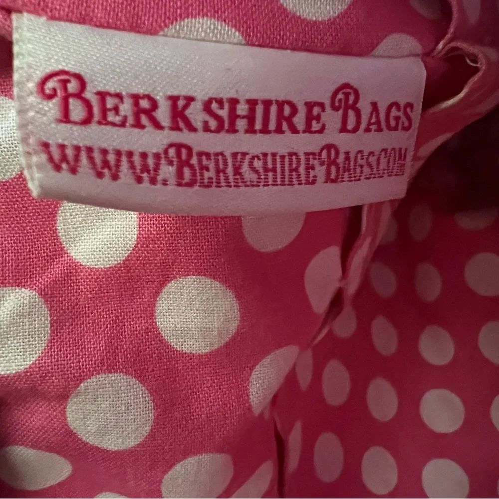 Berkshire Bags Purse Black White Gray Pink Flower Zipper Closure‎ Unique